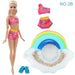 Swimming Rings Swimsuits Bikini Slipper Chair Barbie Doll Accessories Toy