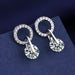 Women Fashion Cute Tiny Clear Crystal CZ Stud Earrings Sterling Silver Jewelry