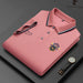 Men's Polo Tee Tops Luxury Embroidered Cotton Lapel Collar Short Sleeves T-Shirts