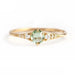 Sterling Silver Fresh Mint Green Zircon Rings Women Minimalist Crystal Jewelry