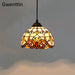 Vintage Tiffany Pendant Lights Stained Glass Hanging Lamp Home Decor