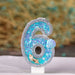 Birthday Candle Mermaid Sparkly Blue Seafish Party Decoration Candles