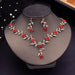 Gorgeous Crystal Tiaras Bridal Jewelry Sets Women's Crown Necklace Earrings Jewelry