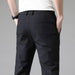 Men's Casual Pants Thin Stretch Slim Fit Elastic Waist Jogger Classic Trousers