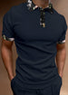 Men's Casual Short-Sleeved Polo Shirt Office Fashion Lapel T-Shirt