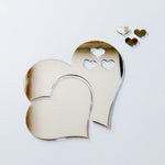 3D Acrylic Wall Stickers Hearts Fashion Decals Self-Adhesive Wall Decor Mirror Ornaments