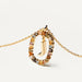 Initial Letter Pendant Necklace Colored Zircon Letter Women's Fine Jewelry