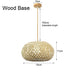 Bamboo Pendant Lamp Vine Lampshade Natural Rattan Chandeliers Pendant Lights