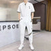 Men's T-Shirt Pants Set Casual Elastic Waist Two-Piece Clothing Set