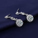 Women Fashion Cute Tiny Clear Crystal CZ Stud Earrings Sterling Silver Jewelry