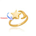 Vintage Zircon Adjustable Rings Women's Stainless Steel Jewelry