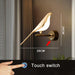 Nordic LED Golden Bird Wall Lamp Parlor Bar Hanging Light Novelty Rotatable Wall Lamp