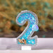 Birthday Candle Mermaid Sparkly Blue Seafish Party Decoration Candles