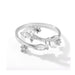 Vintage Zircon Adjustable Rings Women's Stainless Steel Jewelry