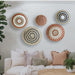 Creative Combination Wall Decoration Rattan Grass Weaving Straw Plate Home Decor