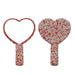 Luxury Diamond Blob Mirror Love Heart Handle Vanity Make Up Mirror
