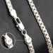 Sterling Silver Chain Necklace Men Women Fashion Unisex Necklace Jewelry