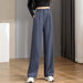 Women'S Loose High Waist Pants Wide Legs Slim Casual Trousers