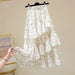 Women Floral High Waist Elegant A-line Long Maxi Skirts Ladies Chiffon Skirts