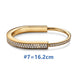 Women's Luxury Bracelet Earrings Ring Rotating Diamond Open Irregular Jewelry