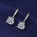 Women Fashion Cute Tiny Clear Crystal CZ Stud Earrings Sterling Silver Jewelry