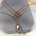 14K Gold Plated Multilayer Bead Chain Pendant Freshwater Pearl Necklace Jewelry