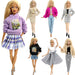 Barbie Doll's Casual Outfits Vest Shirt Pants Dress Dollhouse Accessories
