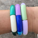 Fishsheep Bohemian Multi Color Acrylic Bamboo Bracelets Women Resin Jewelry