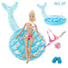 Swimming Rings Swimsuits Bikini Slipper Chair Barbie Doll Accessories Toy