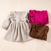 Baby Girl Dress Ruffle Long Sleeve Toddler A-Line One-Piece Dress