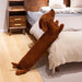 Cushion Lovers Brown Cute British Short-Legged Dachshund Dog Pillow Cushion Plush Doll