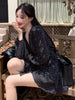 Women's V-Neck Elegant Mini Dress Casual Puff Sleeve Fashion Sexy Vestidos