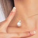 Natural Freshwater Pearls Pendant Necklace Princess Style Zircon Pendant Jewelry