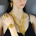 24K Gold Plated Necklace Set Women's Bridal Wedding Luxury Jewelry