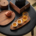 Lovesickness Wood Irregular Oval Solid Wood Pan Plate Fruit Dishes Saucer Tea Tray Set