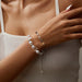 Hollow Pearl Bracelet Good Luck Charm Adjustable Women's Bracelet Jewelry