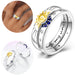 Sterling Silver Sparkling Head Princess Flower Rings Women's Fashion Jewelry