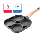 4-Hole Omelet Pan Frying Pot Thickened Nonstick Cooking Pan