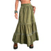 Vintage Pleated Skirts Korean Fashion Boho High Waist Women's Long Skirts