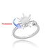 Vintage Zircon Adjustable Rings Women's Stainless Steel Jewelry