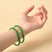 2Pcs/Set Natural Jade Bangles Retro Simple Glass Bangles Women's Jewelry