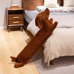 Cushion Lovers Brown Cute British Short-Legged Dachshund Dog Pillow Cushion Plush Doll
