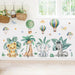 Cartoon Jungle Animals Leaves Vinyl Wall Stickers Kids Room Home Decor
