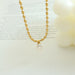 Luxury Pearl Pendant Rice Bead Chain Necklace Women Stainless Steel 18k Gold Plated Jewelry