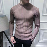 Korean Fashion Sweater Men's Casual Vintage Style Wool Turtleneck Sweaters