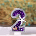 Birthday Candle Mermaid Sparkly Blue Seafish Party Decoration Candles