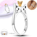 Sterling Silver Sparkling Head Princess Flower Rings Women's Fashion Jewelry