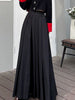 Women's Skirts Spring Pleated Floor Length Solid Simple Stylish Korean Style Long Skirts