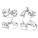 Sterling Silver Creative Pet Opening Ring Women Lovely Animal Rings Jewelry