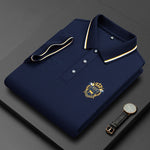 Men's Polo Tee Tops Luxury Embroidered Cotton Lapel Collar Short Sleeves T-Shirts